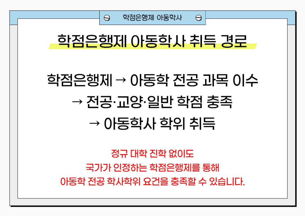 학점은행제 아동학사